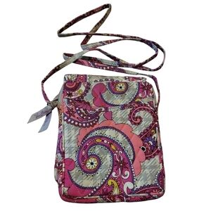 Vera Bradley Paisley Meets Plaid CROSS BODY ORGANIZER SHOULDER BAG